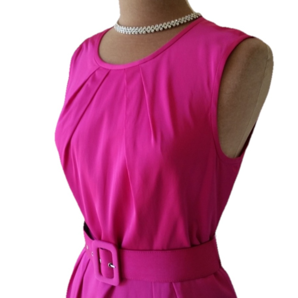 Trina Turk Kentucky Derby Dress Hot Pink with Square Belt - Sz 6 - Picture 3 of 10